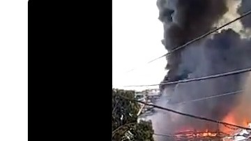 Incendio en el centro de Santo Domingo