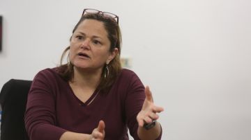 Candidata para la Defensoria del Pueblo, Melissa Mark-Viverito durante una reunion con la junta editorial de El Diario NY en Brooklyn