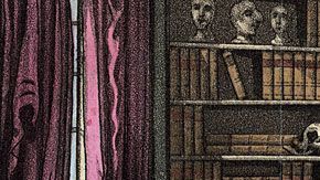 Un examen craniológico que -se creía- revelaba todo (caricatura de 1900).