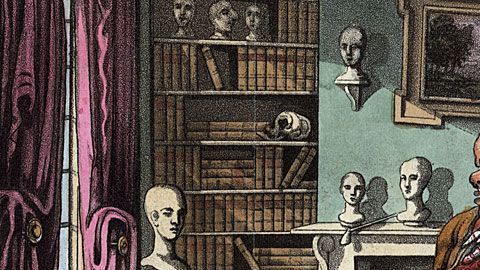 Un examen craniológico que -se creía- revelaba todo (caricatura de 1900).