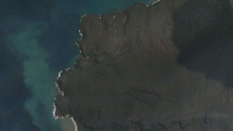 El derrumbe del volcán cambió la isla.