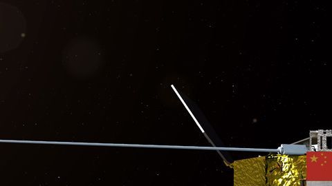 La sonda Chang'e 4 en el lado oscuro de la Luna.