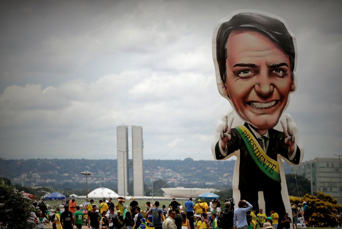 Seguidores de Bolsonaro en Brasil. EFE/Fernando Bizerra Jr.