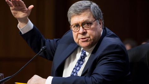 William Barr, comparece ante el Comité de Justicia del Senado.