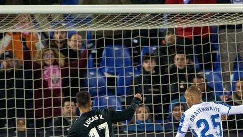 El gol del delantero danés del CD Leganés Martin Braithwaite al Real Madrid.
