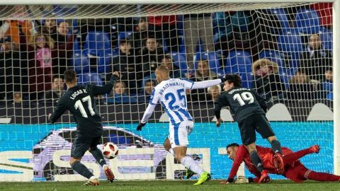 El gol del delantero danés del CD Leganés Martin Braithwaite al Real Madrid.