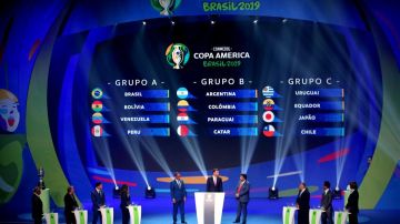 Panorámica del sorteo para la Copa América Brasil 2019 este jueves, en Río de Janeiro.