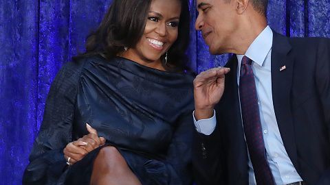 Barack Obama junto a su esposa Michelle.