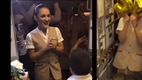 El hecho fue compartido en las redes sociales de la aerolínea.