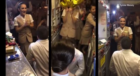 El hecho fue compartido en las redes sociales de la aerolínea.