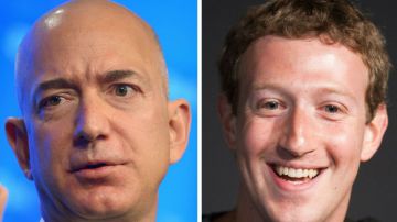 Jeff Bezos y Mark Zuckerberg, dos de los hombres más ricos del mundo, tuvieron un año muy distinto.