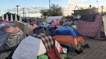 Un campamento de deportados desde EEUU en Tijuana.