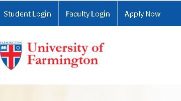 Captura de pantalla del sitio de la Universidad de Farmington.