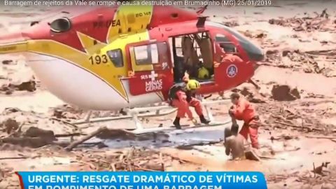 La rotura del dique ocurrió cerca de trabajadores de la mina en Minas Gerais.