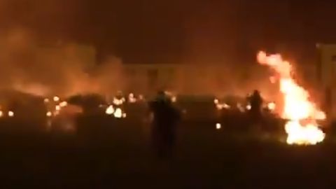 Instantes después de la explosión en Hidalgo.