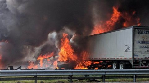 El accidente ocurrió en la Interestatal 75 en Florida.