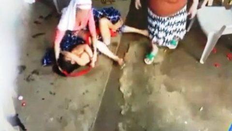 El momento del exorcismo.