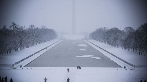 La tormenta llegó a Washington.