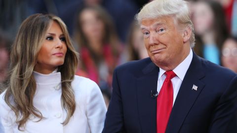 La primera dama Melania y el presidente Trump.