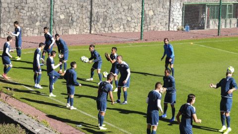 Jugadores del Cruz Azul, entrenan de cara a la jornada 5 del torneo Clausura 2019 de la Liga MX.