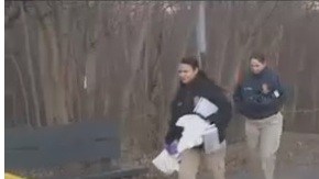 Forenses y policías tomaron la zona en French Charley Park