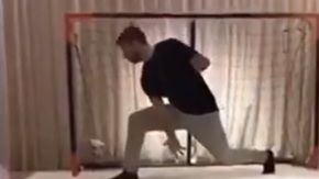 Luis Suárez probó suerte desde los once pasos con su hijo Benjamín