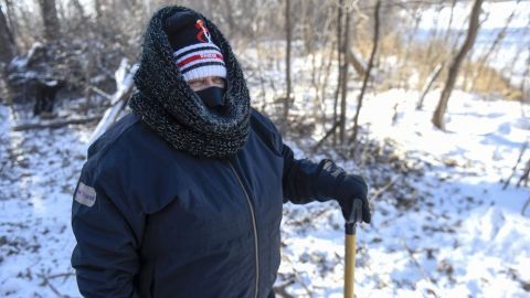 El viento helado causa una sensación térmica de hasta -53ºC.