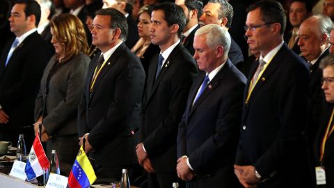 Mike Pence estuvo presente en la reunión del Grupo de Lima.  EFE/Mauricio Dueñas Castañeda