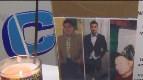Altar en memoria de los tres fallecidos