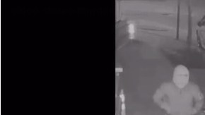 El atacante captado por una cámara de seguridad