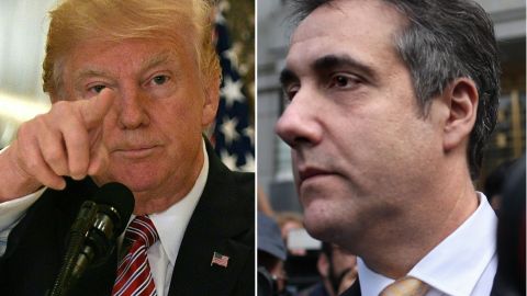 Donald Trump y su exabogado personal, Michael Cohen.