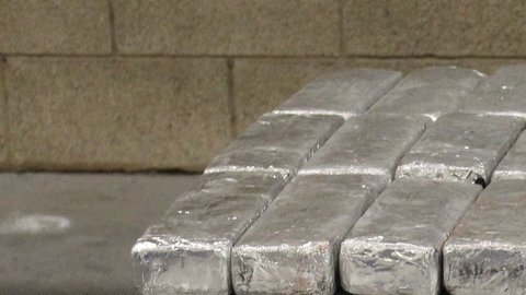 Los 350 paquetes de metanfetamina.