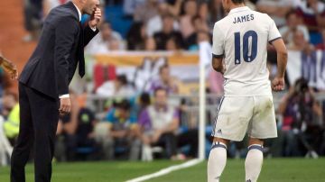 Zinedine Zidane y James Rodríguez coincidieron en el Real Madrid