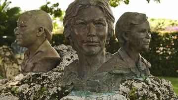 Bustos de las hermanas Mirabal en el museo de Salcedo, República Dominicana.