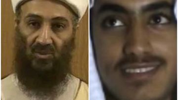 Hamza bin Laden (derecha), hijo de Osama bin Laden.