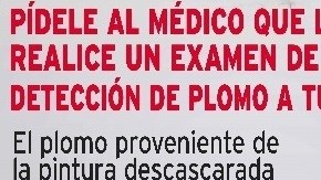 La ley exige que los médicos realicen un examen de detección de plomo en la sangre 
a niños de 1 y 2 años de edad.