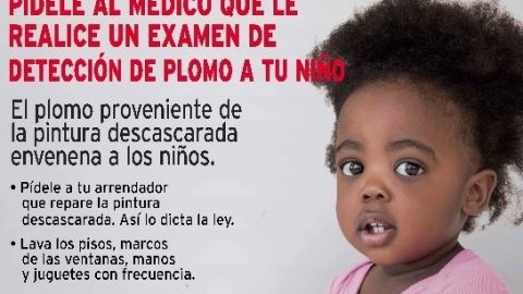 La ley exige que los médicos realicen un examen de detección de plomo en la sangre 
a niños de 1 y 2 años de edad.