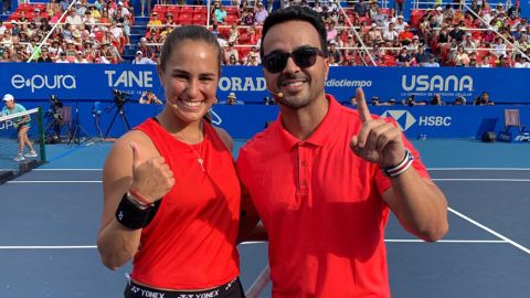 Luis Fonsi y Mónica Puig