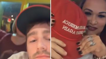 El joven acudió a un restaurante mexicano con una gorra MAGA.