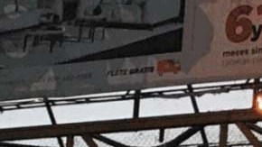 Una de las narcomantas firmadas por el CJNG en Uruapan.