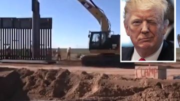 El presidente Trump presumió el avance del muro en Nuevo México.