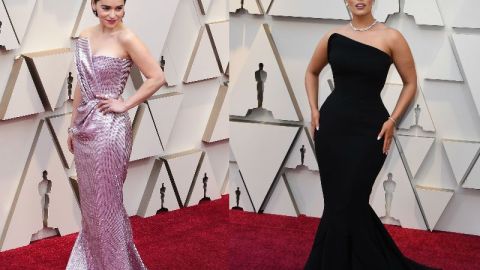 La actriz Emilia Clarke y la modelo Ashley Graham.