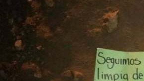 La narcomanta fue divisada en Tijuana.