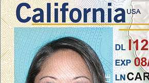Ejemplo de licencia que es Real ID en California.