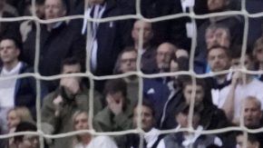 Aaron Ramsey del Arsenal FC celebra su gol al Tottenham Hotspur.