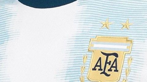Detalle de la nueva camiseta de Argentina.