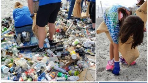 Muchos niños, jóvenes y adultos se han sumado a esta labor de limpieza.