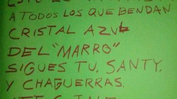 Mensaje dejado por supuestos miembros del CJNG en Guanajuato.