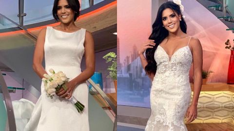 Francisca Lachapel se prueba vestidos de novia