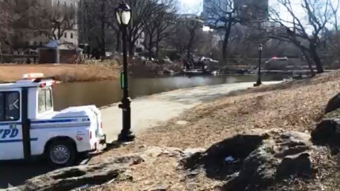 Lago en la zona norte de Central Park